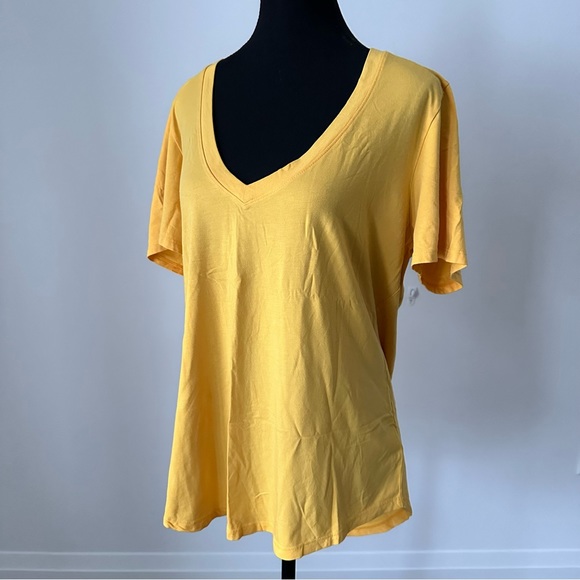 Babaton Tops - 1X Aritzia BABATON V Neck Tee Shirt, Like New